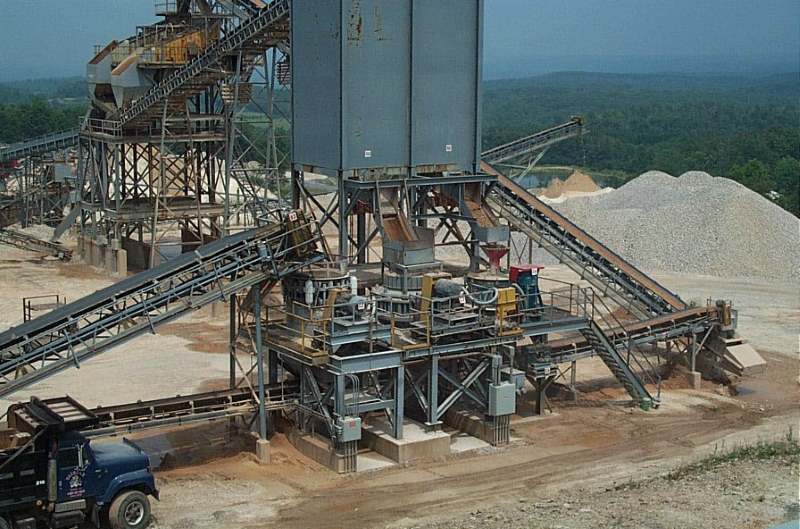 Secondary/Tertiary crushing station featuring three (3) crushers, Feed&Discharge Conveyor Steel Structures 